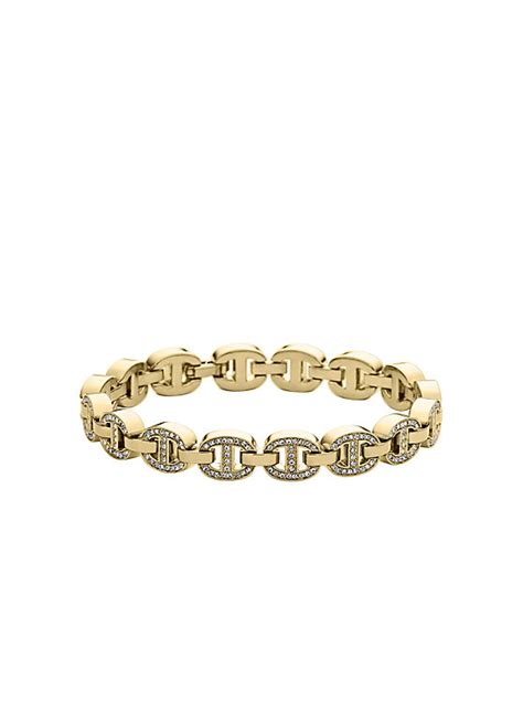 michael kors maritime gold tone bracelet|Michael Kors gold bangle bracelet.